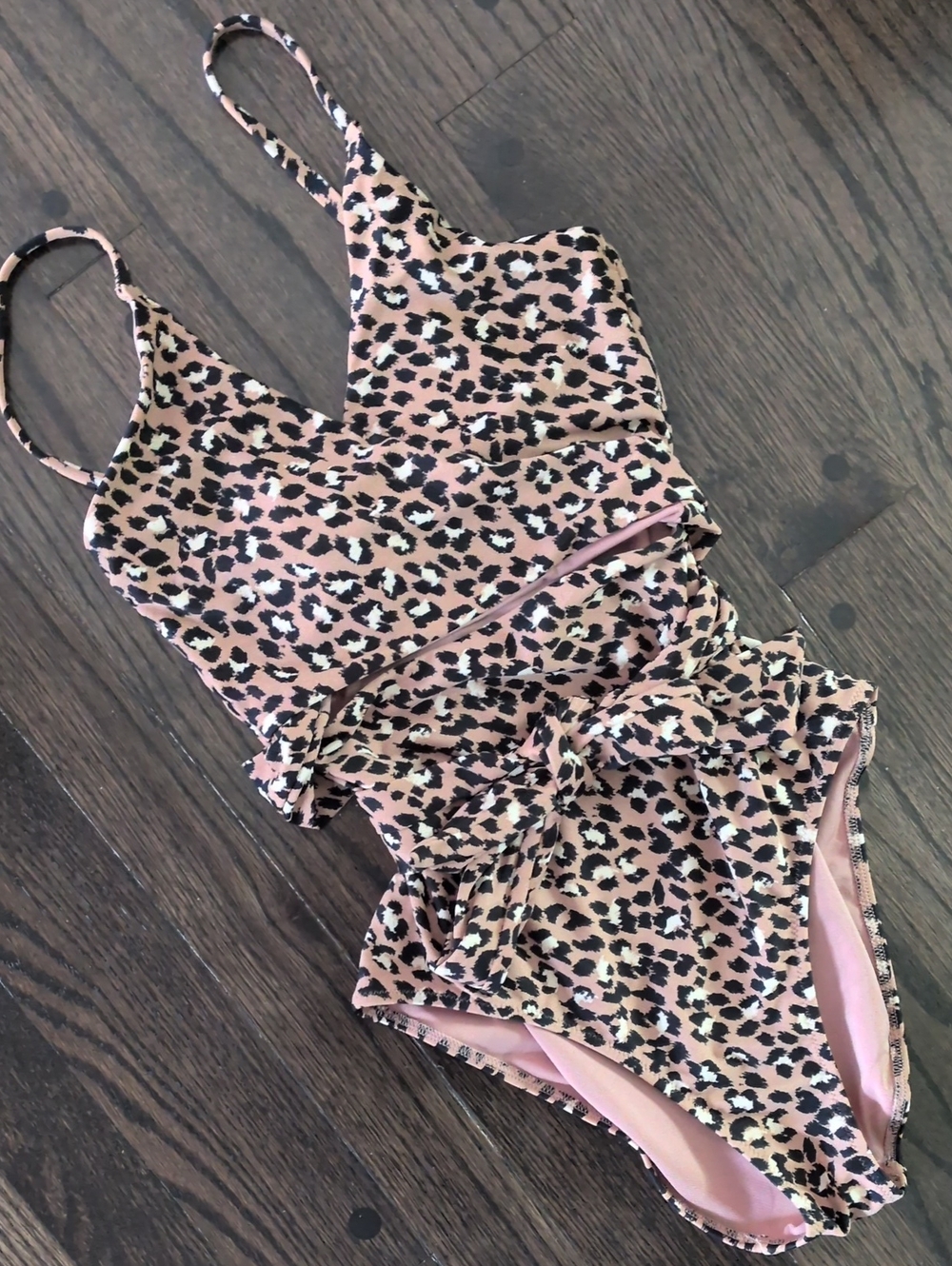 American Eagle Leopard Wrap Swimsuit
